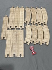 15 piece LOT - Thomas  Friends Gullane Wooden Railway Reversible Train Tracks