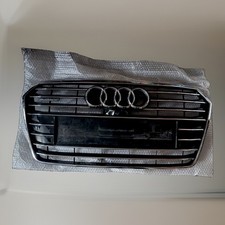 Original Audi A7 C7 4G Chrom K&uuml;hlergrill Front Kamera Schwarz Qauttro mit Logo