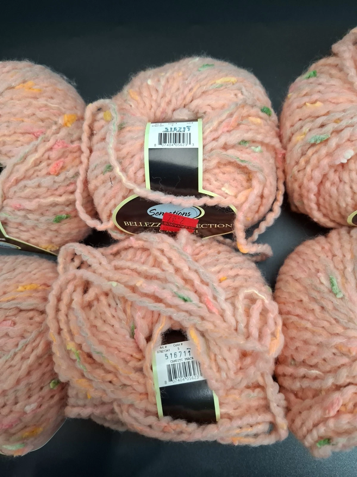 Lot of 8 Sensations Bellezza Italy Canditi Pink Wool Blend Yarn Speckled New image 3
