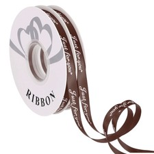 Satin Ribbon Just for You Ribbon Suit for Wrapping 2/5"x32Yards Brown 2Roll