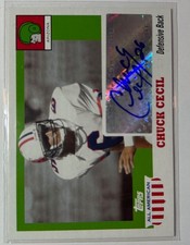 2005 Topps All American Retired Edition - Autographs Chuck Cecil #A-CCE (AU) 