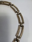 Big Vintage Chunky Mid Century Modern Silver Tone Long Bar Link Chain Necklace — photo 4