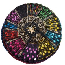 10 PCS Peacock Hand Fans, Spanish Folding Hand Fan, Vintage Dancing Party Fan...