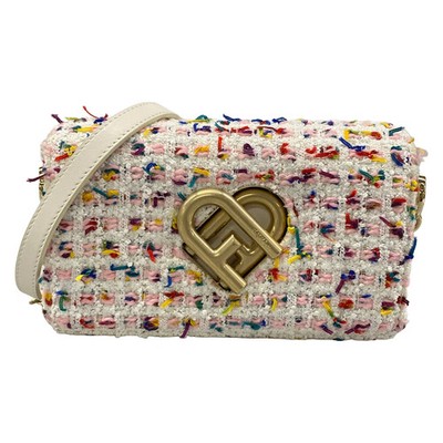 FURLA MY JOY 1927 - White Multi Tweeds Shoulder Bag | eBay