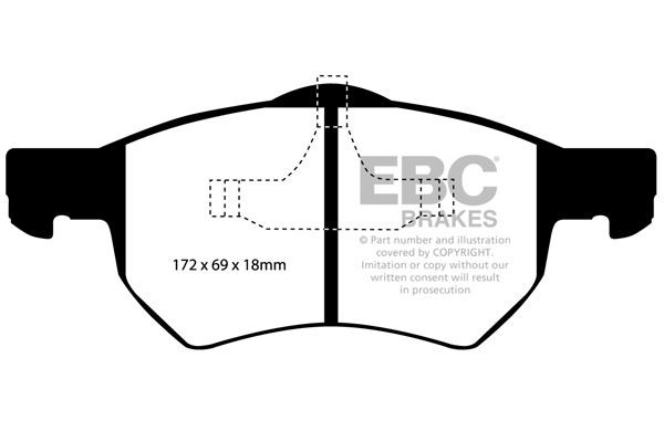 EBC DP1427 BRAKE PAD SET DISC BRAKE Front