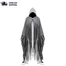Elegant Grim Reaper Hooded Cloak for Adults - Perfect for Halloween and Cosplay