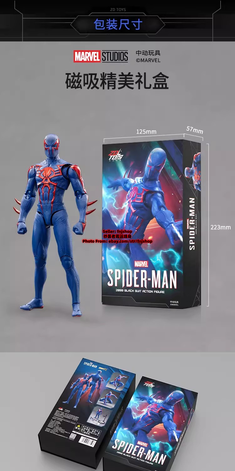 ポケドール　ネイティ New ZD Toys Spider-Man 2099 1/10 Collectible 7in Action Figure