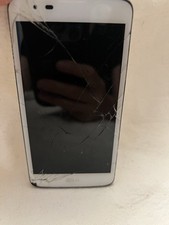 LG Smartphone White   Cracked Screen   For Parts or Repair Only   AS-IS Read