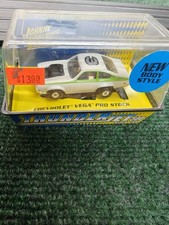 JOHNNY LIGHTNING '70s Chevy Vega Pro Stock 3, JL Thunderjet 500 HO Slot Car Wht