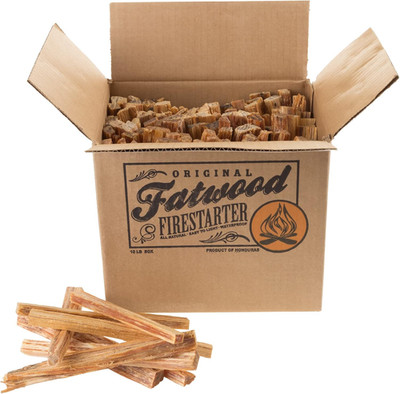 Fire Starter Sticks 10Lb Box - Indoor or Outdoor 100% All Natural Pine Fire Star