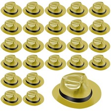 24 PCS Plastic Gentlemen Gangster Costume Hats Adults 1920s Party Decorations