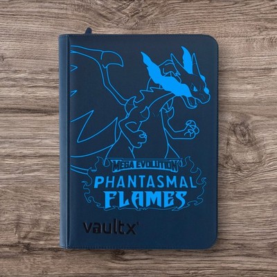 Vault X - 9 Pocket eXo-Tec Zip Binder - Royal Blue Pokemon Phantasmal Flames 