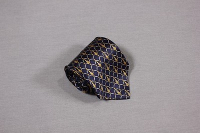 COMO HOUSE Italy  Blue geometric  mens silk tie Necktie 3.75''  X 58''