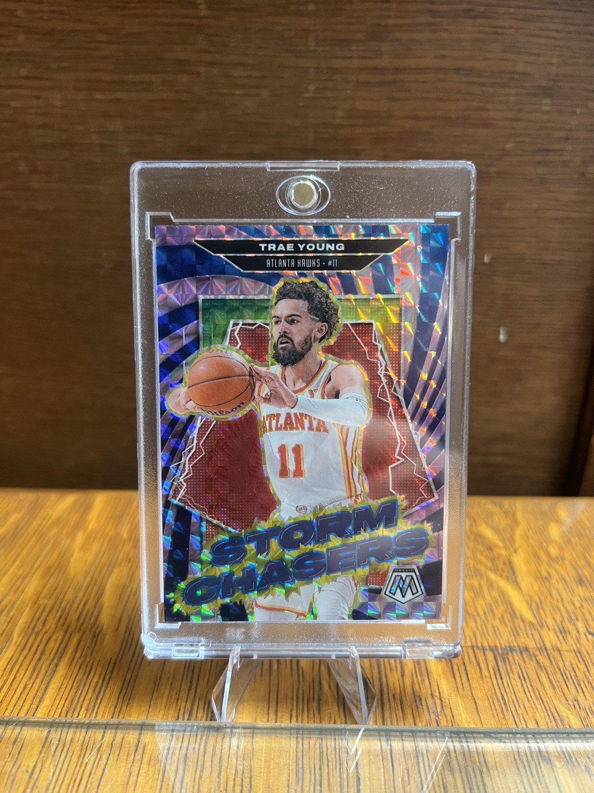 2024-25 Panini Mosaic Trae Young #2 Storm Chasers  SSP Atlanta Hawks Insert 