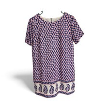 J Crew Women’s Blue And Orange Paisley Dress, 10P