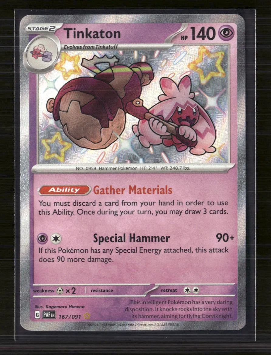 Pokemon 2024 Paldean Fates Tinkaton #167/91