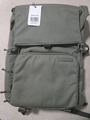 Brevité The Runner Photo Camera Backpack Canvas Padded Adjustable Straps Green