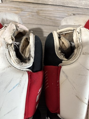 Guanti da hockey su ghiaccio Cooper AS40 vintage rosso nero bianco anni 90 Roller Street Rink - Foto 16 di 16