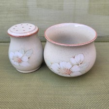 DENBY DAYBREAK SMALL OPEN SUGAR PRESERVE BASIN BOWL DISH JAM & PEPPER POT
