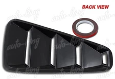 FIT FORD MUSTANG CARBON STYLE SIDE 1/4 QUARTER WINDOW LOUVERS SCOOP COVER VENT