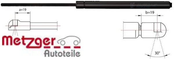 Metzger 2110422 Gasfeder FüR Koffer-/Laderaum Gasfeder GasdäMpfer FüR Nissan-image