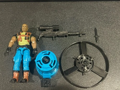 gi joe lot figure 1992 Roadblock Recalled 100% complete Rotor Launcher Works