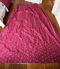 Designer Bespoke Pair of Lined Large Curtains In Magenta 240cm L X 180 Cm W (x2)