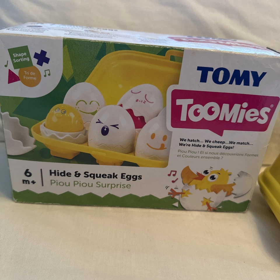 TOMY Hide N Squeak Eggs Play to Learn Baby Toddler Toy Hide and Squeak - Image 4 of 4