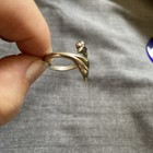  VTG AVON STERLING SILVER LILY TULIP FLOWER BYPASS WRAP RING SIZE 7 — photo 7