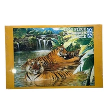 BRAND NEW & SEALED~ F.X. SCHMID ~FAMILY AFFAIR ~TIGERS ~1000 PC PUZZLE~ 20 X 27