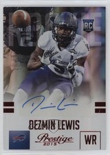 2015 Panini Prestige Rookie Extra Points Red Signatures Dezmin Lewis Auto bn5