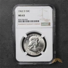 1962-D Franklin Silver Half Dollar 50c - NGC MS63 - Denver