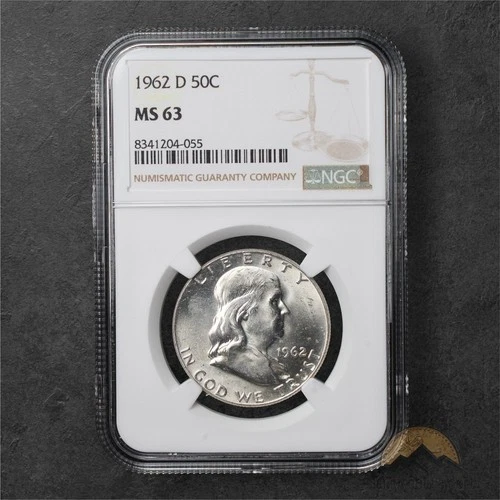 1962-D Franklin Silver Half Dollar 50c - NGC MS63 - Denver