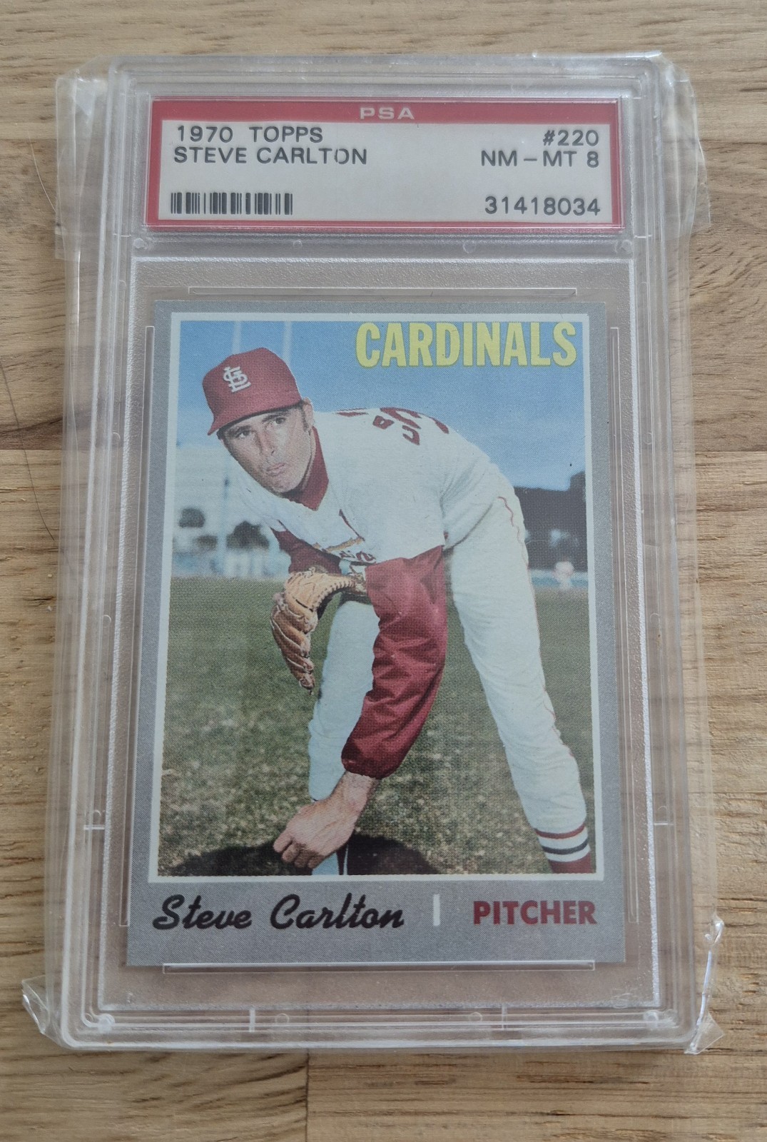 1970 Topps #220 Steve Carlton PSA 8 NM-MT