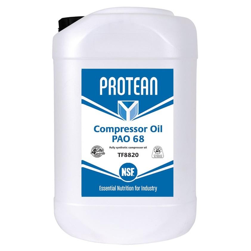 TF8820 Compressor Oil PAO 68 Food Safe 20 Litre - Brand PROTEAN