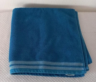 Serviette de toilette bleu canard "Actuel" - Photo 1/2