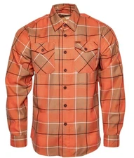 DIXXON Flannel, JULIUS Flannel, Orange Plaid Flannel Shirt Large NIB, Pre-Sale