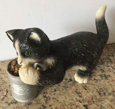 Leonardo Collection Kitten feeding herself from a Tin