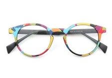 Trendy Round Eyeglasses Frame Women Rainbow Chic Retro Eyewear Men TR Spectacles