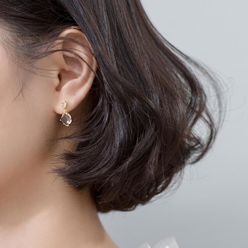 Pendientes colgantes de boda de plata esterlina 925 lágrima circoniana A1380 - Imagen 4 de 8
