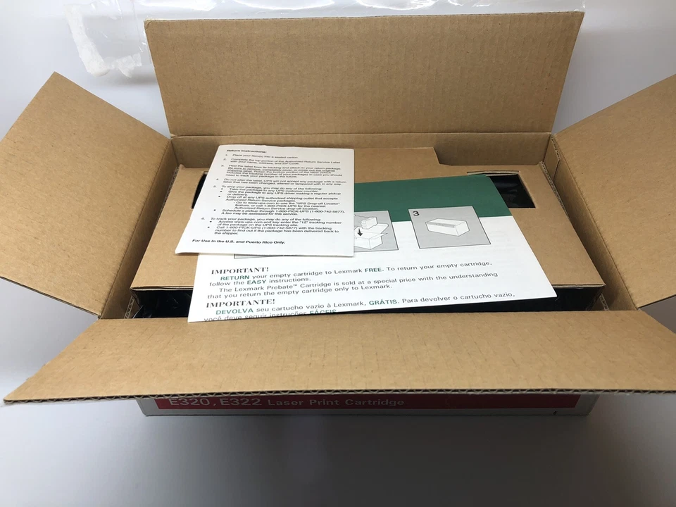 Genuine Lexmark 08A0478 Black HIGH YIELD Toner Cartridge E320 E322- OPEN BOX - Image 2 of 4