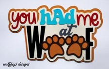 CRAFTECAFE DOG KID TITLE premade paper piecing scrapbook diecut piece 3d PAGE