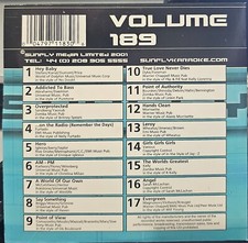 SF189    SUNFLY KARAOKE CDG VERY RARE, NOT SOLD IN THE USA LOT UK