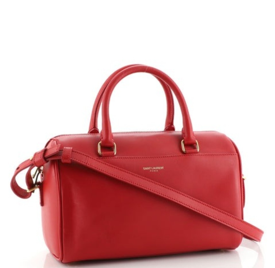Saint Laurent Classic Borsone 12 Ore Borsa Donna Fucsia Rossa Pelle