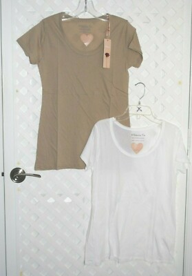 81 HOURS Women's T's  Pre-Shrunk SUPIMA COTTON JERSEY Light Weight 2 PC. NEW M