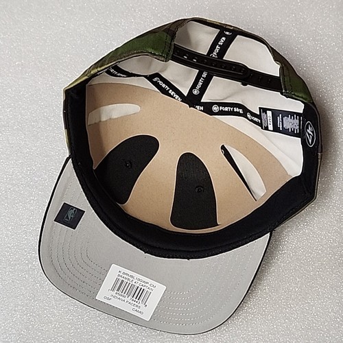 '47 Bramble Indiana Pacers Captain Snapback Hat - Black Camo One-Size Uni-Sex - Picture 3 of 4