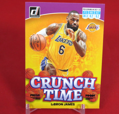 Lebron James Crunch Time PURPLE PRESS PROOF 2022-23 Donruss Basketball
