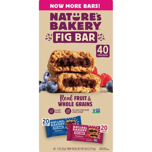 2 Packs Nature's Bakery Fig Bars Variety Pack 40 ct 80 oz Each Pack, Total 80 ct - Picture 2 of 3