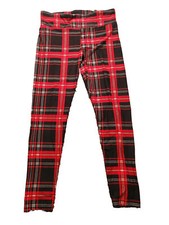 No Boundaries womens Size Large Plaid Legging Super Soft High Rise Ankle Length