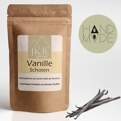 50g Bourbon Vanille Schoten ganz aus Madagaskar - 16-18cm Vanille Stangen